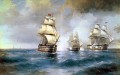 El bergantín Mercurio atacado por dos barcos turcos Ivan Aivazovsky